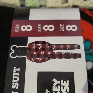 Mickey Mouse Hooded PJ one Piece Kids Size 8